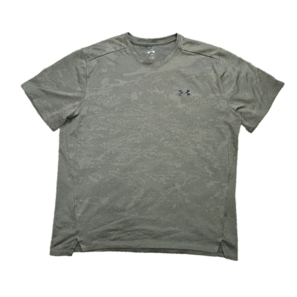Mens Under Armour UA Tech Vent Jacquard T Shirt Green XL Training Workout